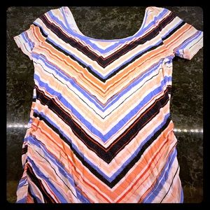 Adorable striped scoop neck tee